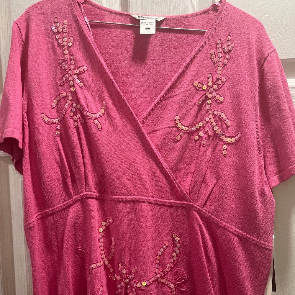 Pink Nygard sequined top